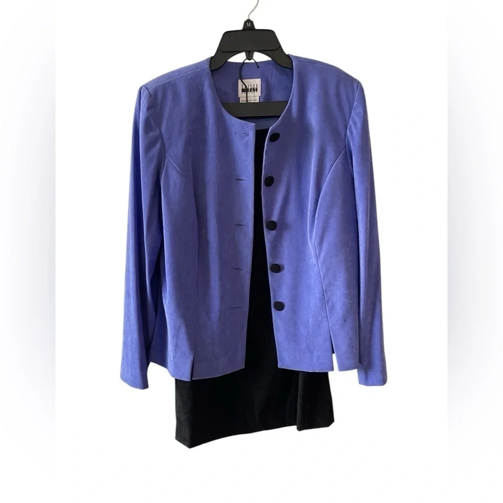 Leslie Fay Vintage Purple Skirt Suit Set | 2-Piece Jacket & Skirt Size 12